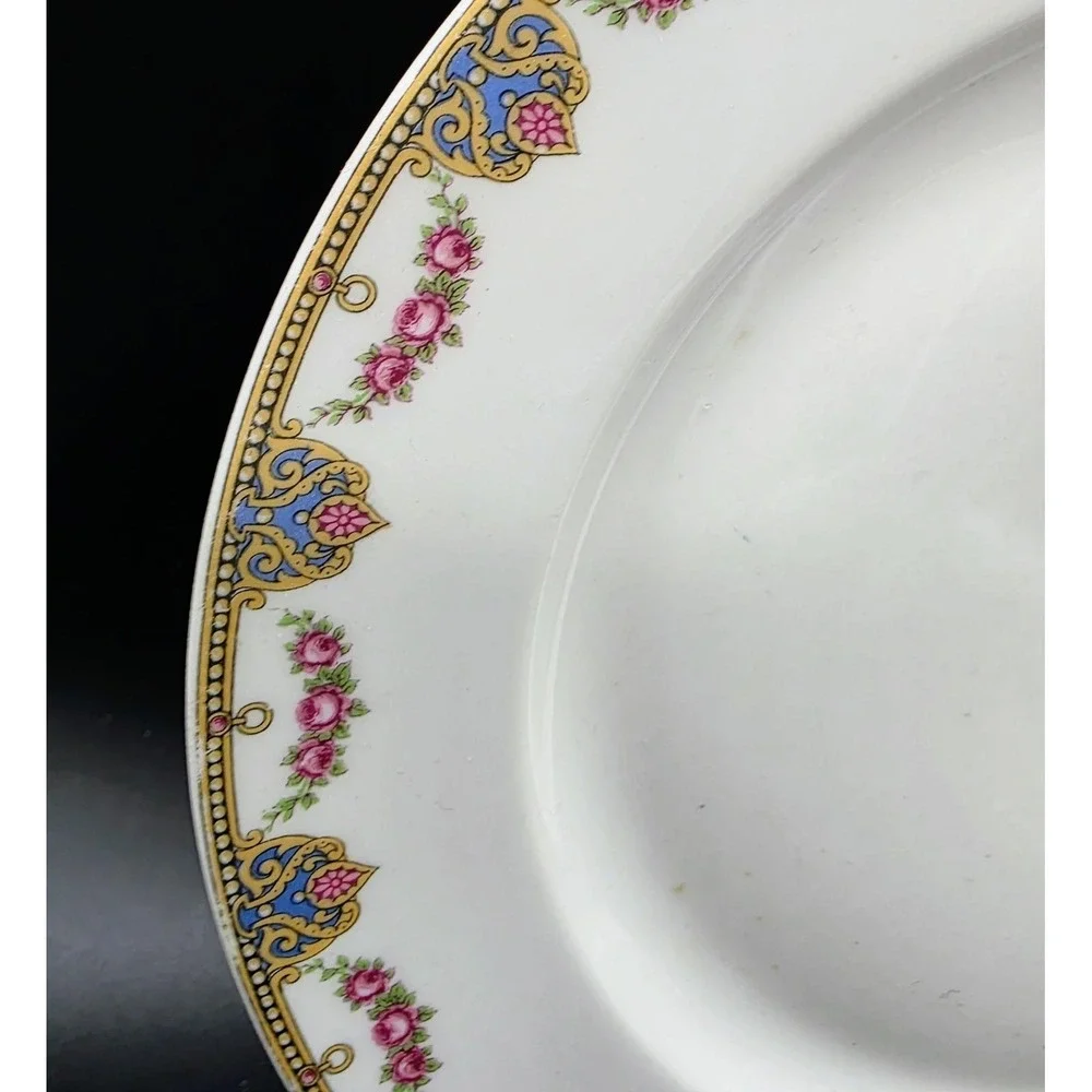 Set/3 Vintage T&V Limoges Porcelain Dinner Plat3 Floral Banner 10